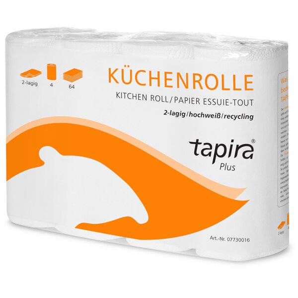 Tapira K&uuml;chenrolle Plus, 2-lagig, hochweiss