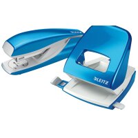 LEITZ Agrafeuse & perforateur Nexxt WOW, noir métallisé