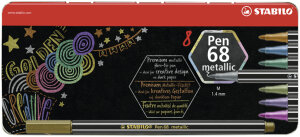 STABILO Feutre Pen 68 metallic, étui en...