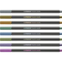 STABILO Feutre Pen 68 metallic, étui en métal de 8