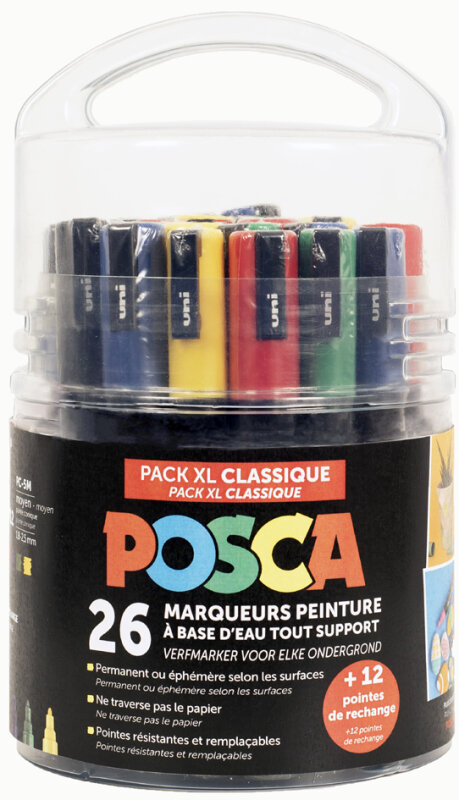 POSCA Marqueur &agrave; pigment Pack XL Classique, set de 26
