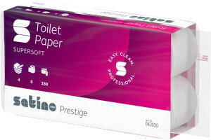 SATINO Toilettenpapier HiLine 043030 4-lagig, 8 Rollen,...