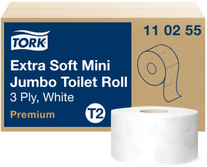 TORK Minirollen-Toilettenpapier Jumbo, 3-lagig, weiss, 120 m