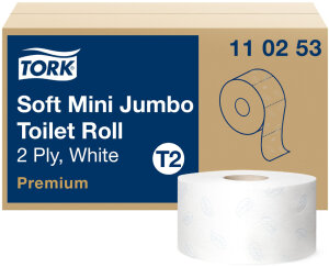 TORK Minirollen-Toilettenpapier Jumbo, 2-lagig, weiss, 170 m