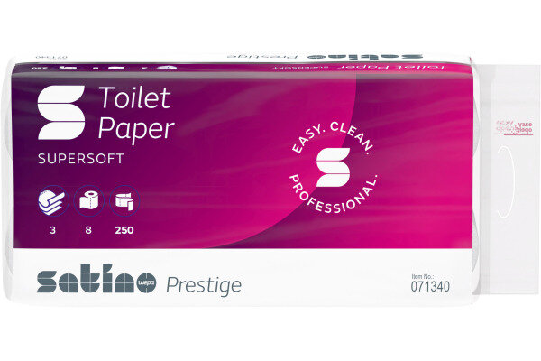 SATINO Toilettenpapier HiLine 071340 3-lagig, 8 Rollen &agrave; 250 Blatt