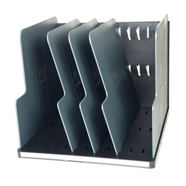 EXACOMPTA Trieur vertical MODULOTOP, 4 divisions, noir/gris