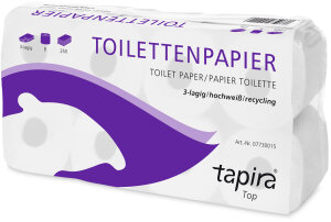Tapira Toilettenpapier Top, 3-lagig, hochweiss