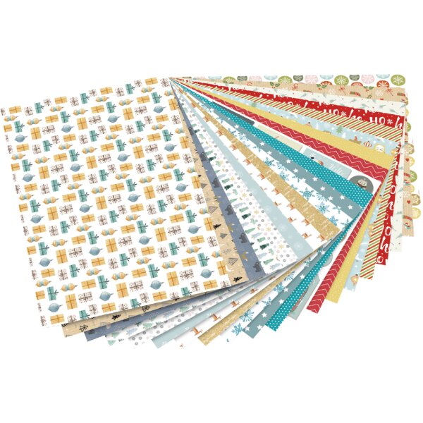 folia Bloc à motifs Magie de lhiver, 240 x 340 mm, par 20