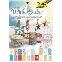 folia Bloc à motifs Magie de lhiver, 240 x 340 mm, par 20
