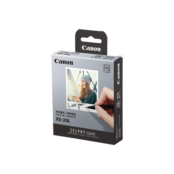 CANON Farbtinte/Kleberset 7,2x8,5cm XS-20L Selphy Square QX10 2x10 Blatt