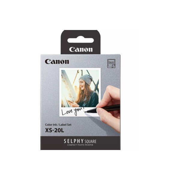 CANON Farbtinte/Kleberset 7,2x8,5cm XS-20L Selphy Square QX10 2x10 Blatt