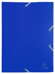 EXACOMPTA Eckspannermappe Opaque Eco, DIN A4, PP, blau