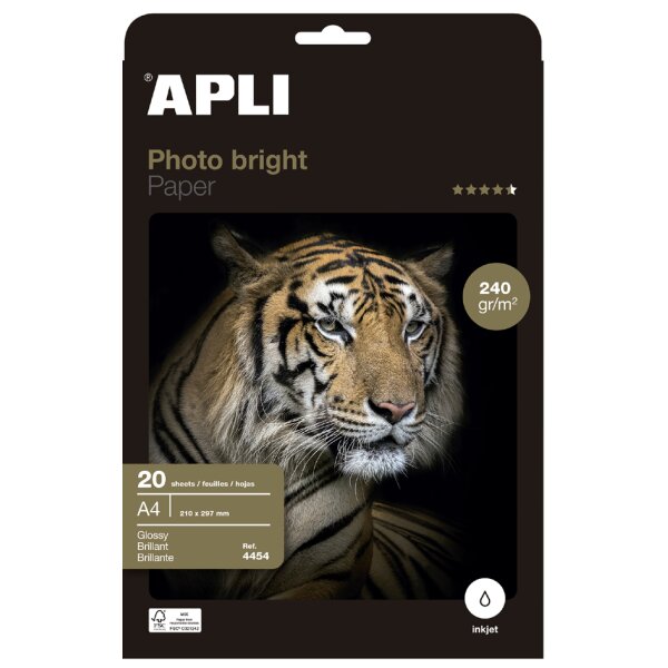 APLI Papier photo bright PRO, A4, 280 g/m2, brillant