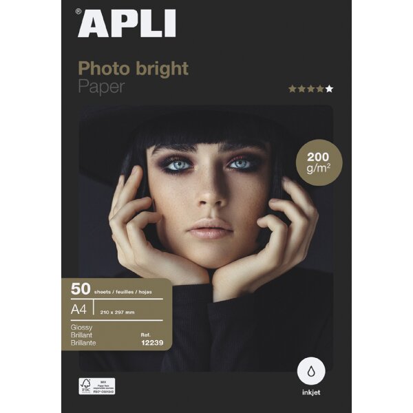 APLI Papier photo bright PRO, A4, 280 g/m2, brillant