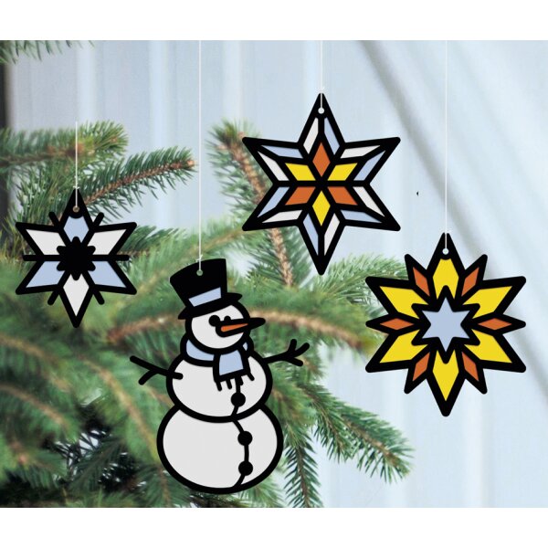 folia Fensterbilder-Bastelset "Winter", 250 x 350 mm