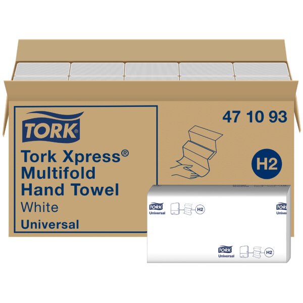 TORK Xpress Essuie-mains interfoli&eacute;s, 213 x 240 mm, pliage Z