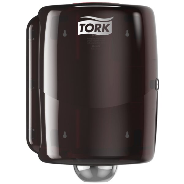 TORK Distributeur &agrave; d&eacute;vidage central Maxi, rouge/noir