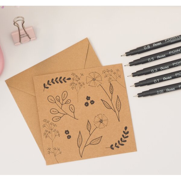 PentelArts Permanent Fineliner Pointliner, schwarz, 0,8 mm