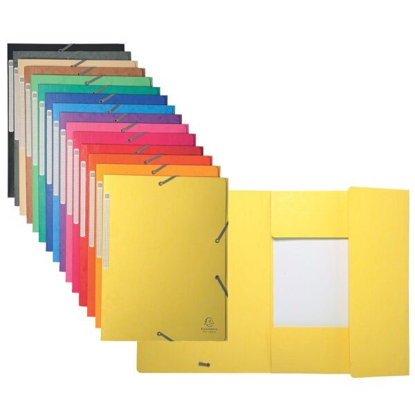 EXACOMPTA Chemise à élastiques Maxi Capacity, A4, jaune