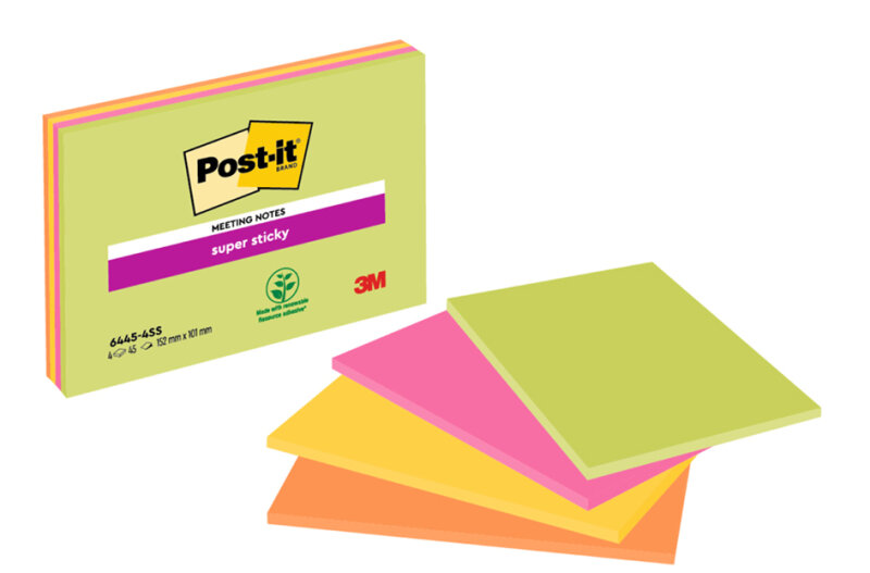 Post-it Haftnotizen super sticky Meeting Notes, 152 x 101 mm