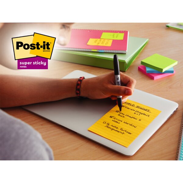 Post-it Bloc-note super sticky Meeting Notes, 152 x 101 mm