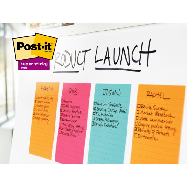 Post-it Bloc-note super sticky Meeting Notes, 152 x 101 mm