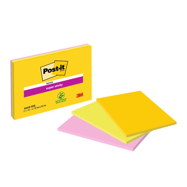 Post-it Bloc-note super sticky Meeting Notes, 152 x 101 mm