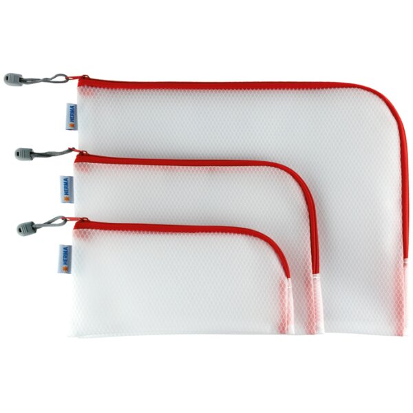 HERMA Reissverschlusstasche "Mesh Bags", DIN A5, orange