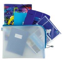 HERMA Reissverschlusstasche "Mesh Bags", DIN A5, orange