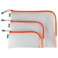 HERMA Reissverschlusstasche "Mesh Bags", DIN A5, orange
