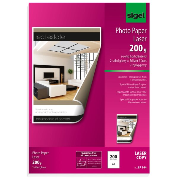 sigel Foto-Papier, DIN A4, 135 g qm, 2-seitig glossy