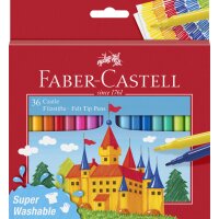 FABER-CASTELL Feutre CASTLE, étui carton de 24 pièces