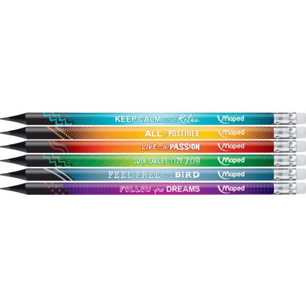 Maped Crayon graphite BLACKPEPS ENERGY, dureté: HB, étui 12