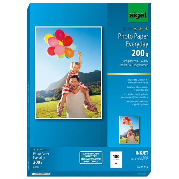sigel InkJet-Everyday-Foto-Papier, DIN A4, hochglänzend