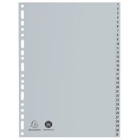 EXACOMPTA Kunststoff-Register, Zahlen, DIN A4, 15-teilig