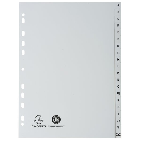 EXACOMPTA Kunststoff-Register, A-Z, DIN A4, 20-teilig