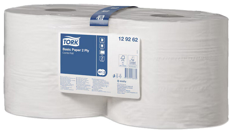 TORK Mehrzweck-Putzrolle, 2-lagig, weiss, 340 m