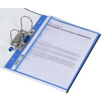 Oxford Chemise de rangement à lamelle, A4, PP, bleu