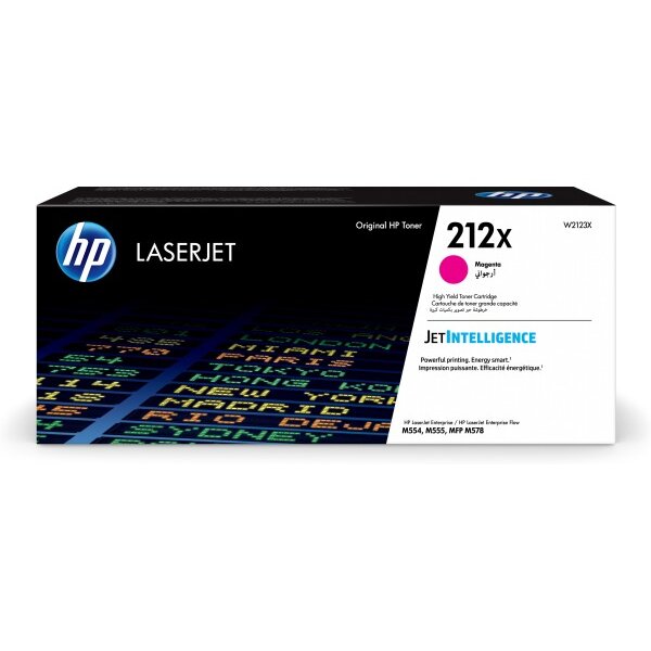 HP Cartouche toner 212X magenta W2123X CLJ Ent.M554/M555 10000 p.