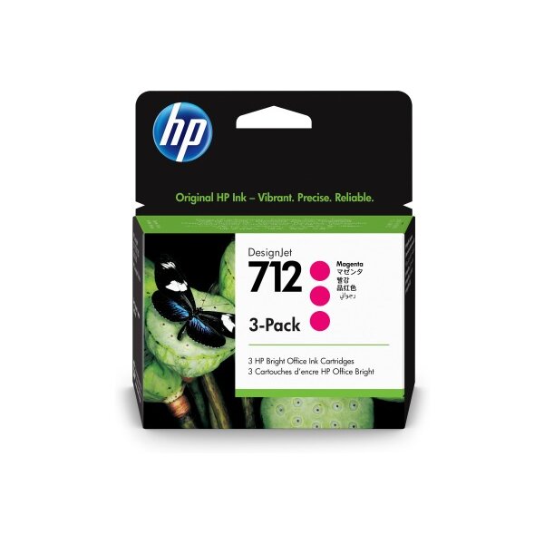 HP Tintenpatrone 712 magenta 3ED78A DesignJet T230/250/630 3x29ml