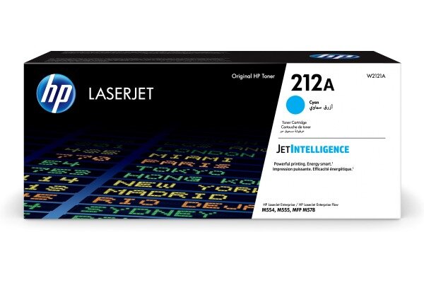 HP Cartouche toner 212A cyan W2121A CLJ Ent.M554/MFP M578 4500 p.