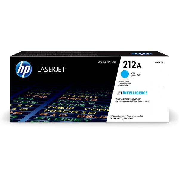 HP Cartouche toner 212A cyan W2121A CLJ Ent.M554/MFP M578 4500 p.