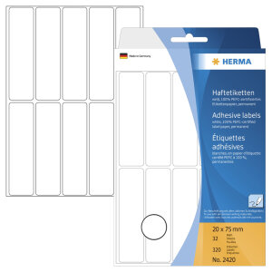 HERMA Etiquette multi-usage, 8 x 12 mm, grand paquet, blanc