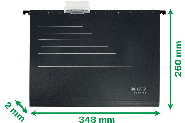 LEITZ H&auml;ngemappe Recycle A4 1921-00-95 schwarz 34.8x26cm
