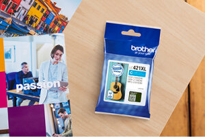 BROTHER Cartouche dencre HY cyan LC-421XLC DCP-J1050 500 pages