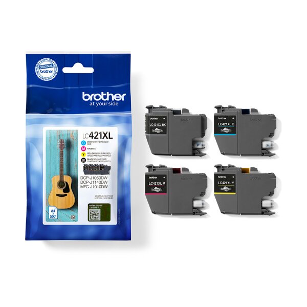 BROTHER Valuepack Tinte CMYBK LC-421XLVAL DCP-J1050 500 Seiten