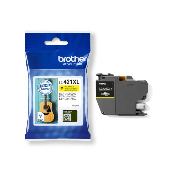 BROTHER Tintenpatrone HY yellow LC-421XLY DCP-J1050 500 Seiten