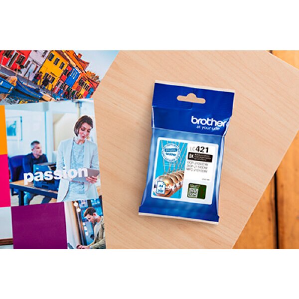 BROTHER Tintenpatrone schwarz LC-421BK DCP-J1050 200 Seiten