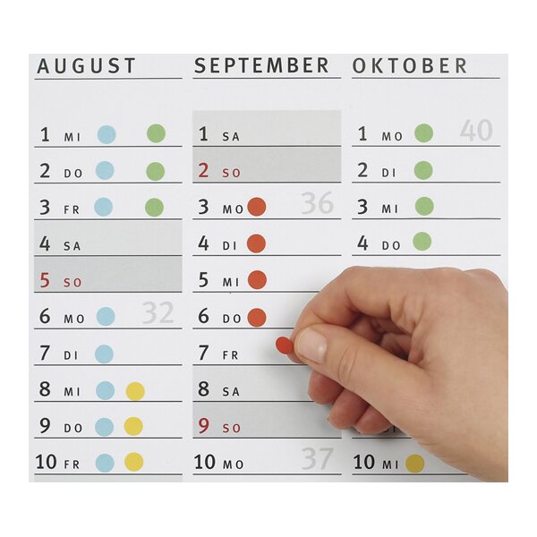 HERMA Pastille adhésive, diamètre: 13 mm, rose