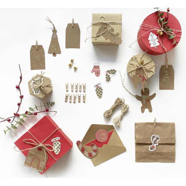 folia Kit demballage de Noël CLASSIC, 44 pièces